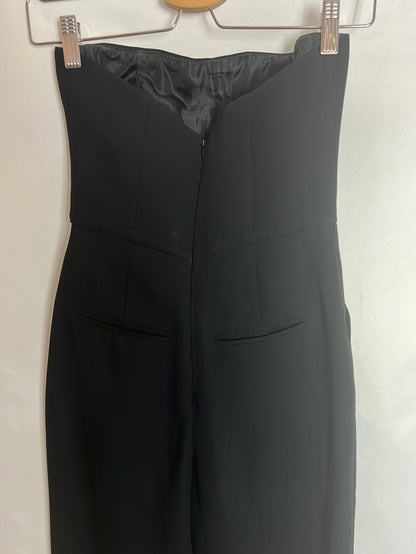 TOPSHOP PETITE. Mono palabra de honor negro. T 34