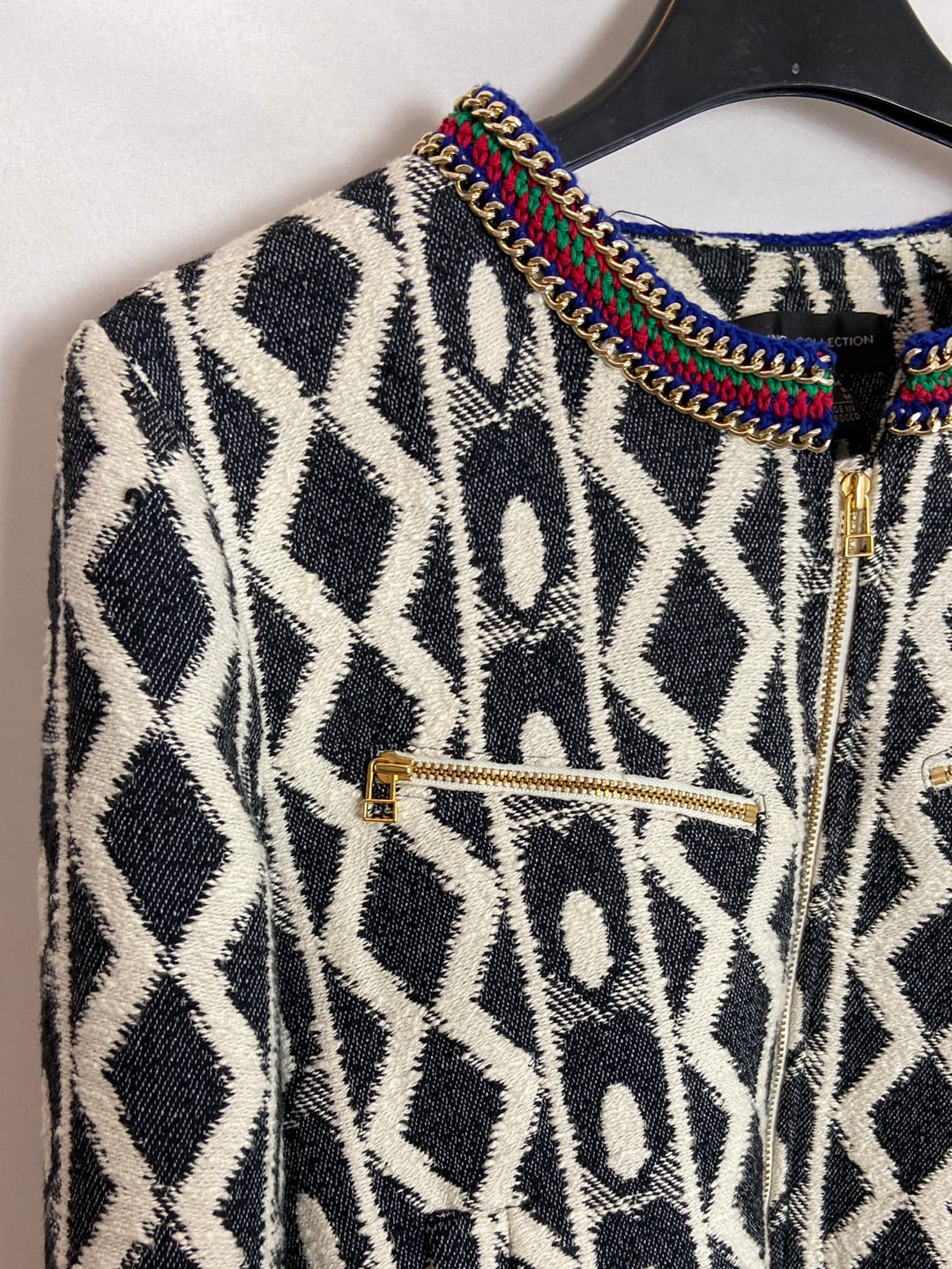 MANGO. Bomber negra étnica T.m