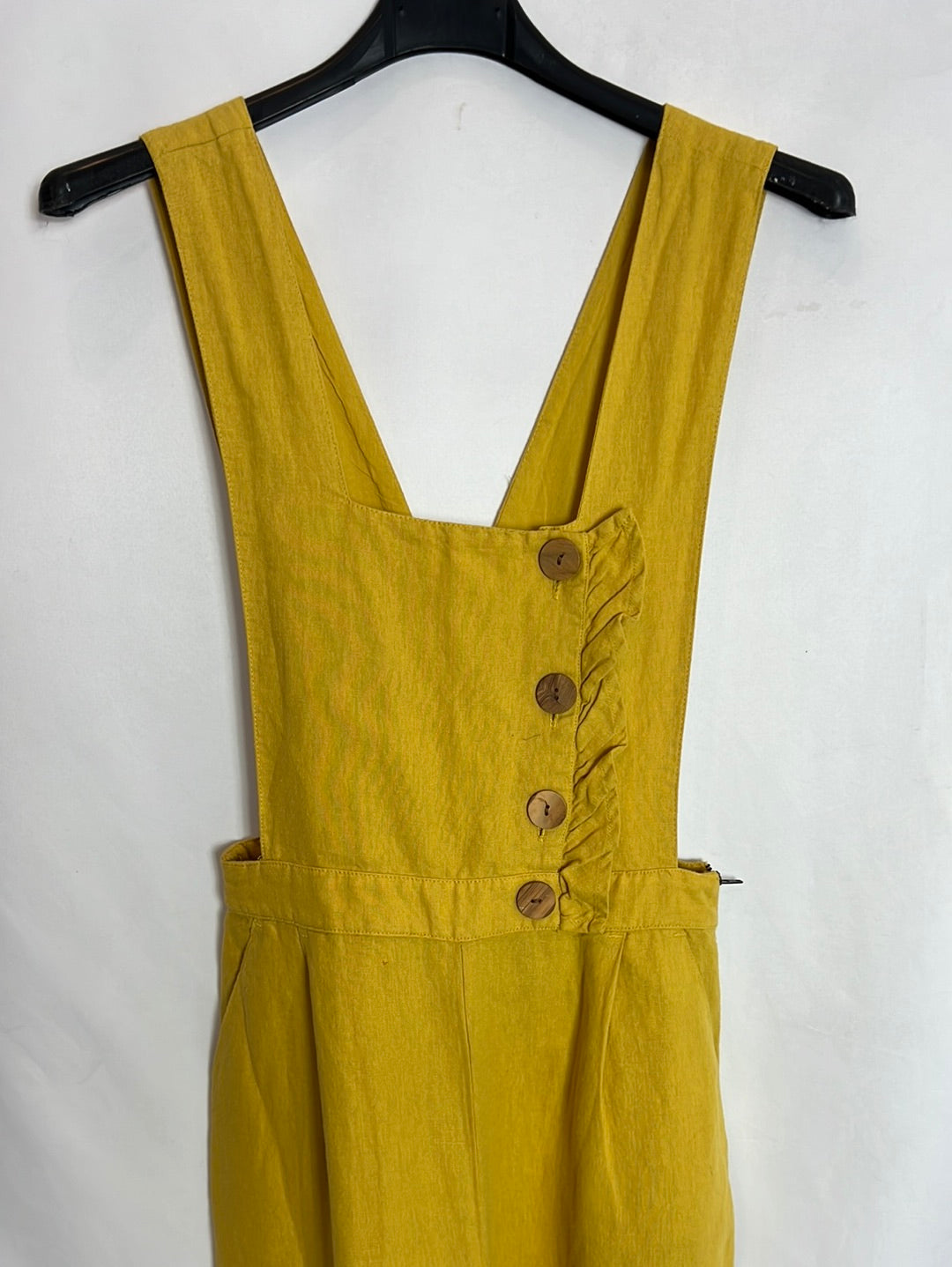Mustard linen-effect midi Size XS – Hibuy market