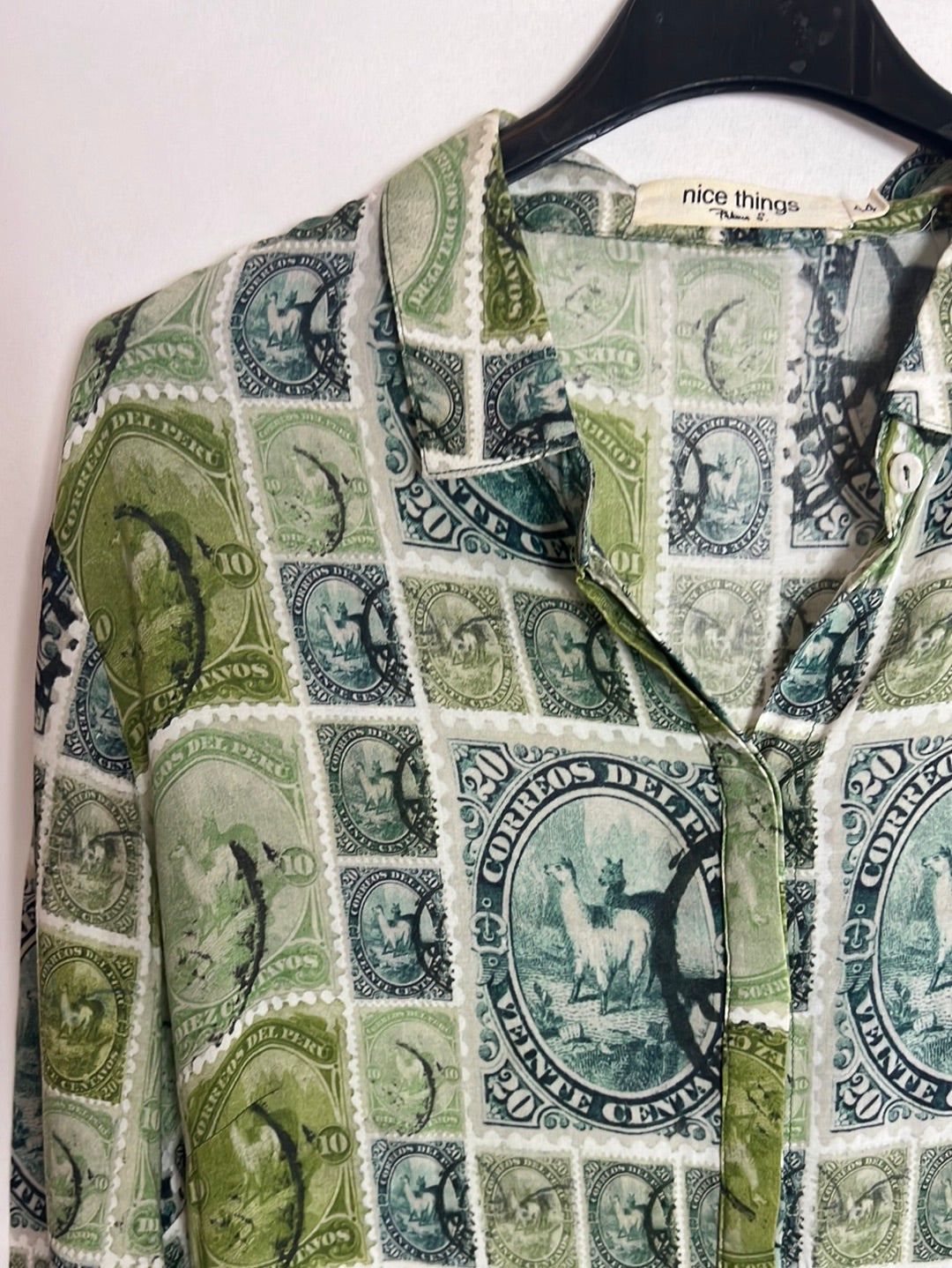 NICE THINGS. Flowy printed blouse T.44