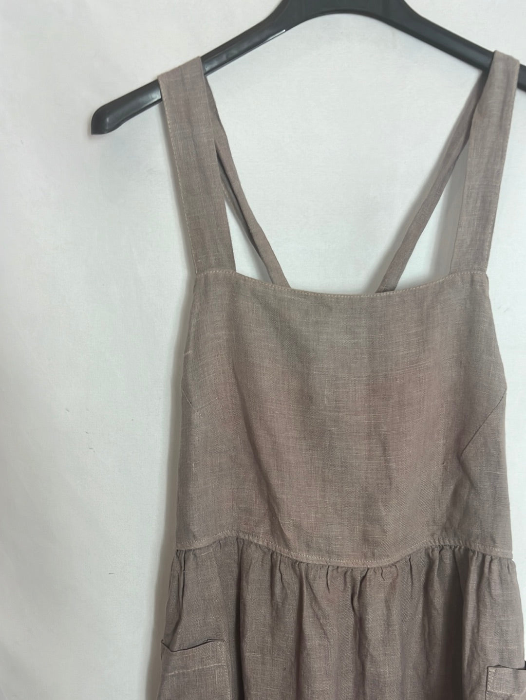 Vestido lino malva T.u(m)