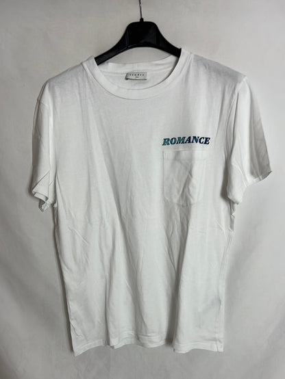 SANDRO. Camiseta blanca bolsillo. T L