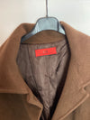 CAROLINA HERRERA. Abrigo marrón vintage. T.42