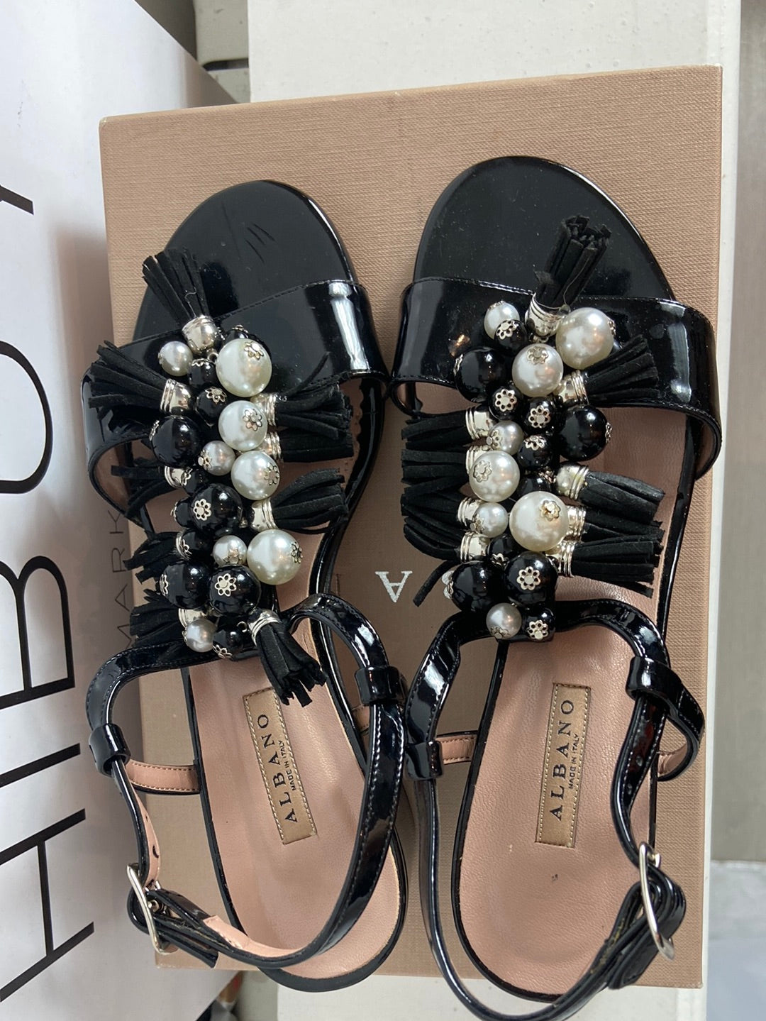 ALBANO. Sandalias de tacón negras T.38