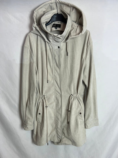 ZARA. Chaqueta antelina beige T.xs