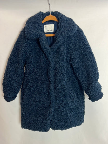 ZARA. Blue sheepskin coat. Size 6 years