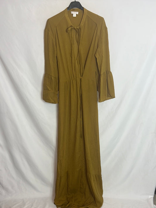 INTROPIA. Mustard open dress, size 38