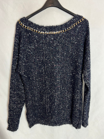 OTHERS. Tl chain-mottled sweater