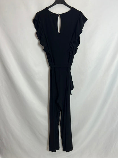 PAZ TORRAS. Mono negro midi manga volante. T 38