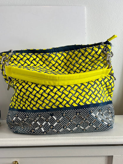 SHIMO SHIMO. Yellow shopping bag