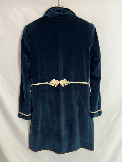 FLAMENCO. Abrigo azul terciopelo  T.s