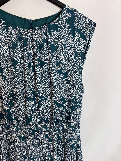 MANGO. vestido midi verde. T.S