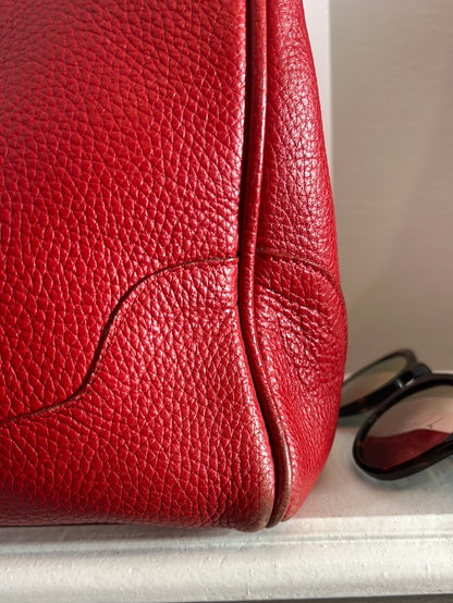 FRANCESCO ROGANI. Bolso piel  tote rojo. (Tara)