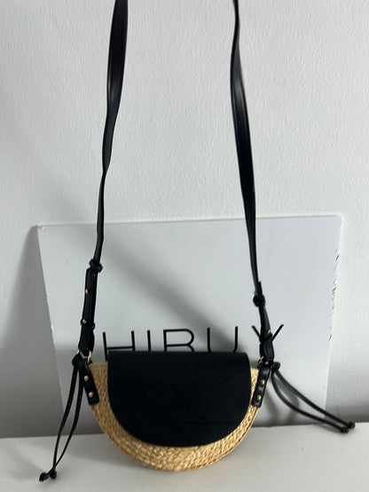 MANGO. Bolso rafia asa larga