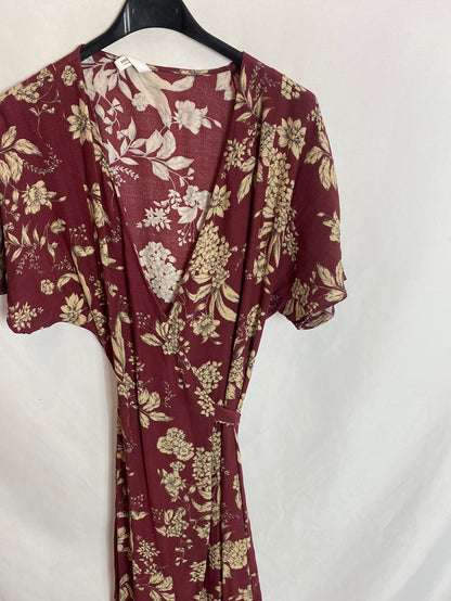 MANGO. Floral wrap dress. TM