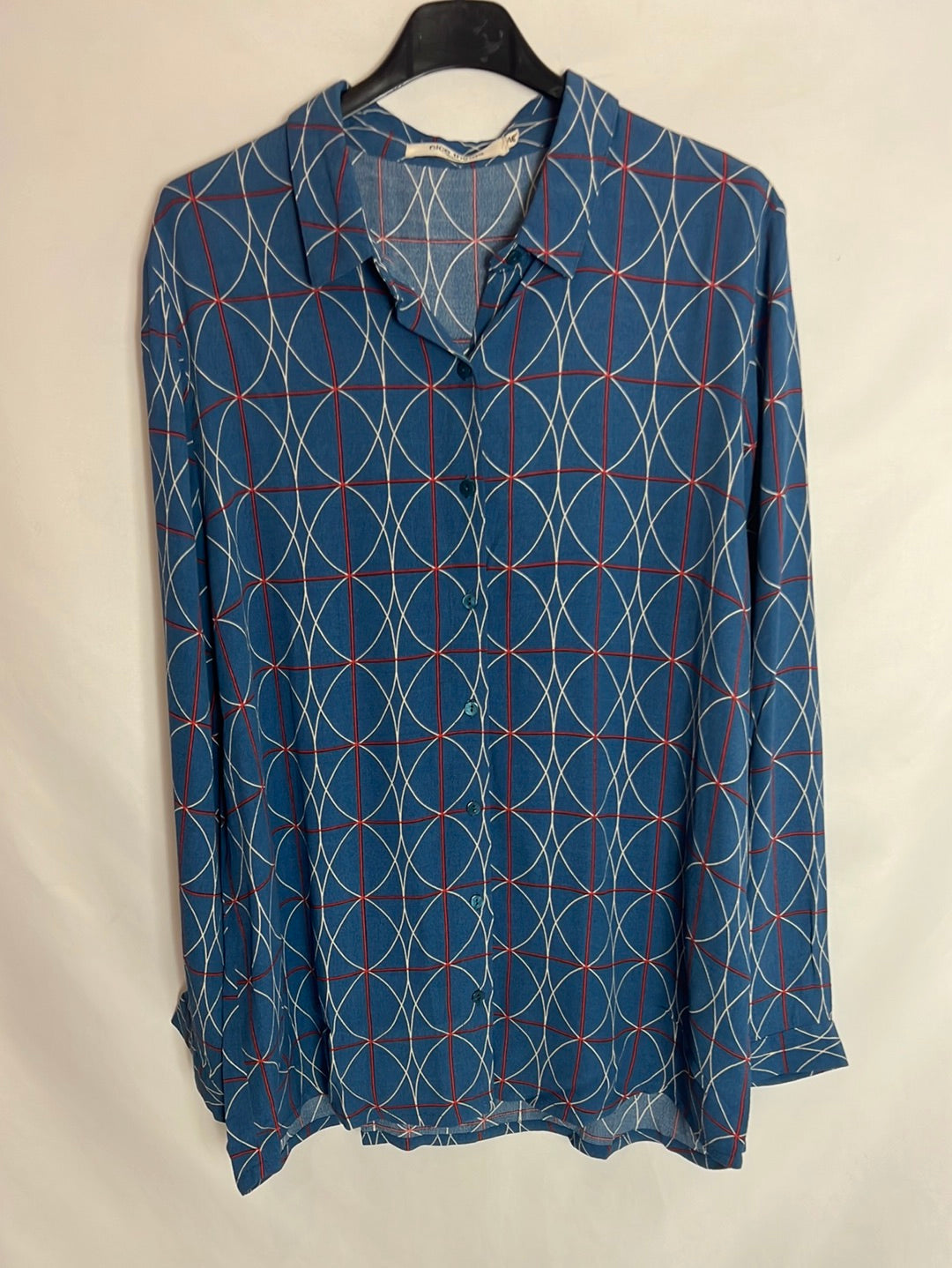 NICE THINGS. Blue striped blouse size 40