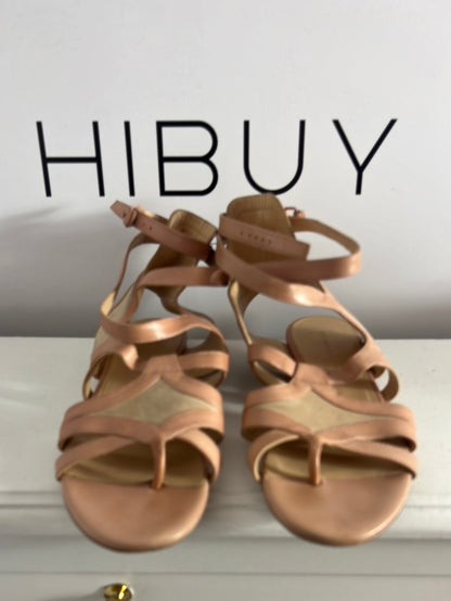 BALENCIAGA. Sandalias planas rosas tiras. T 37 (tara)