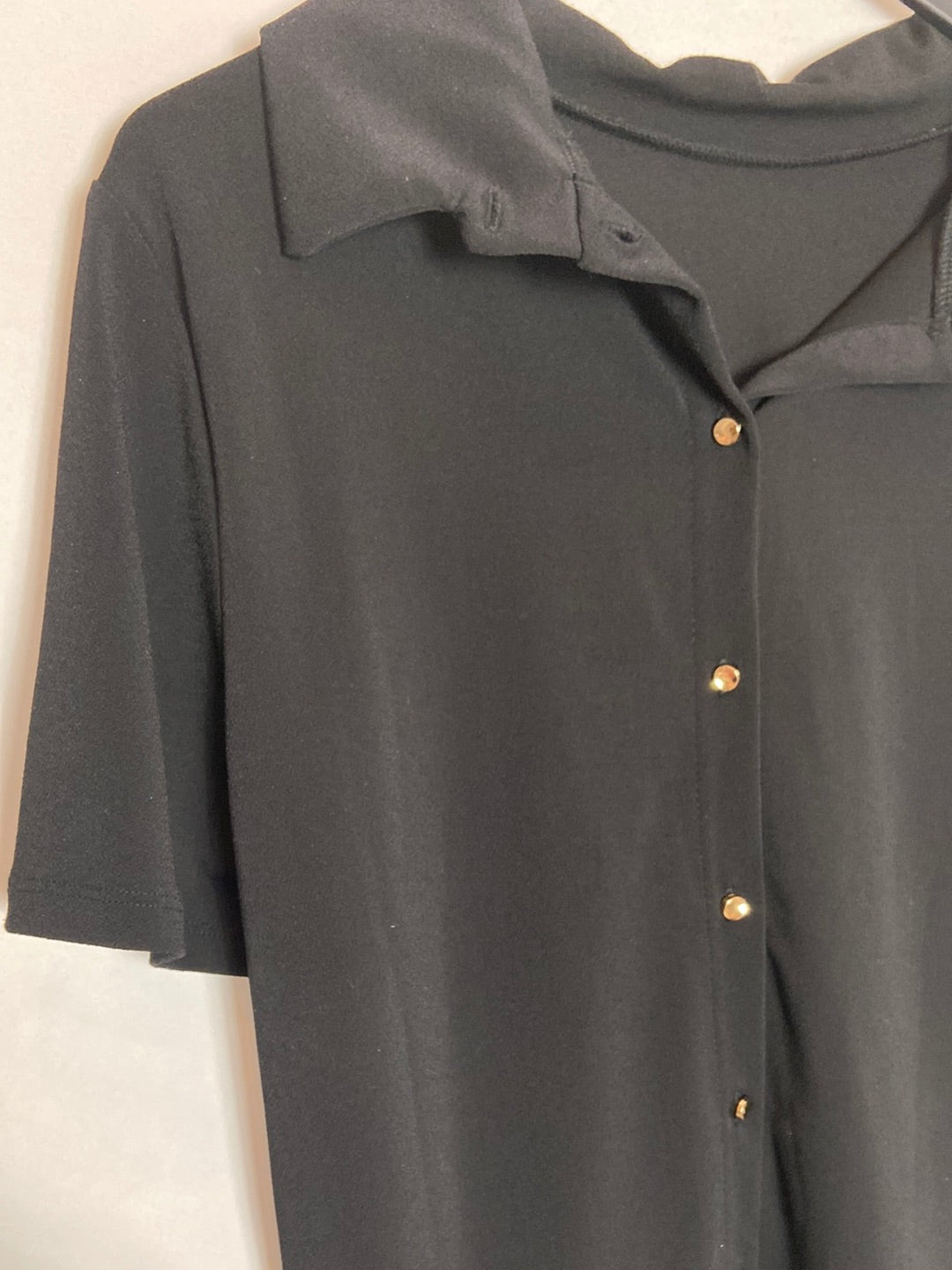 OTRAS. Camisa negra manga corta TU (M)