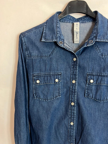 PRIMARK. Dark denim shirt. T 38