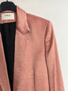BA&SH. Blazer satinada rosa botón negro. T 1 (S)