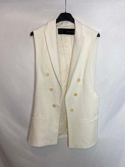 ZARA. Chaleco blanco T.M