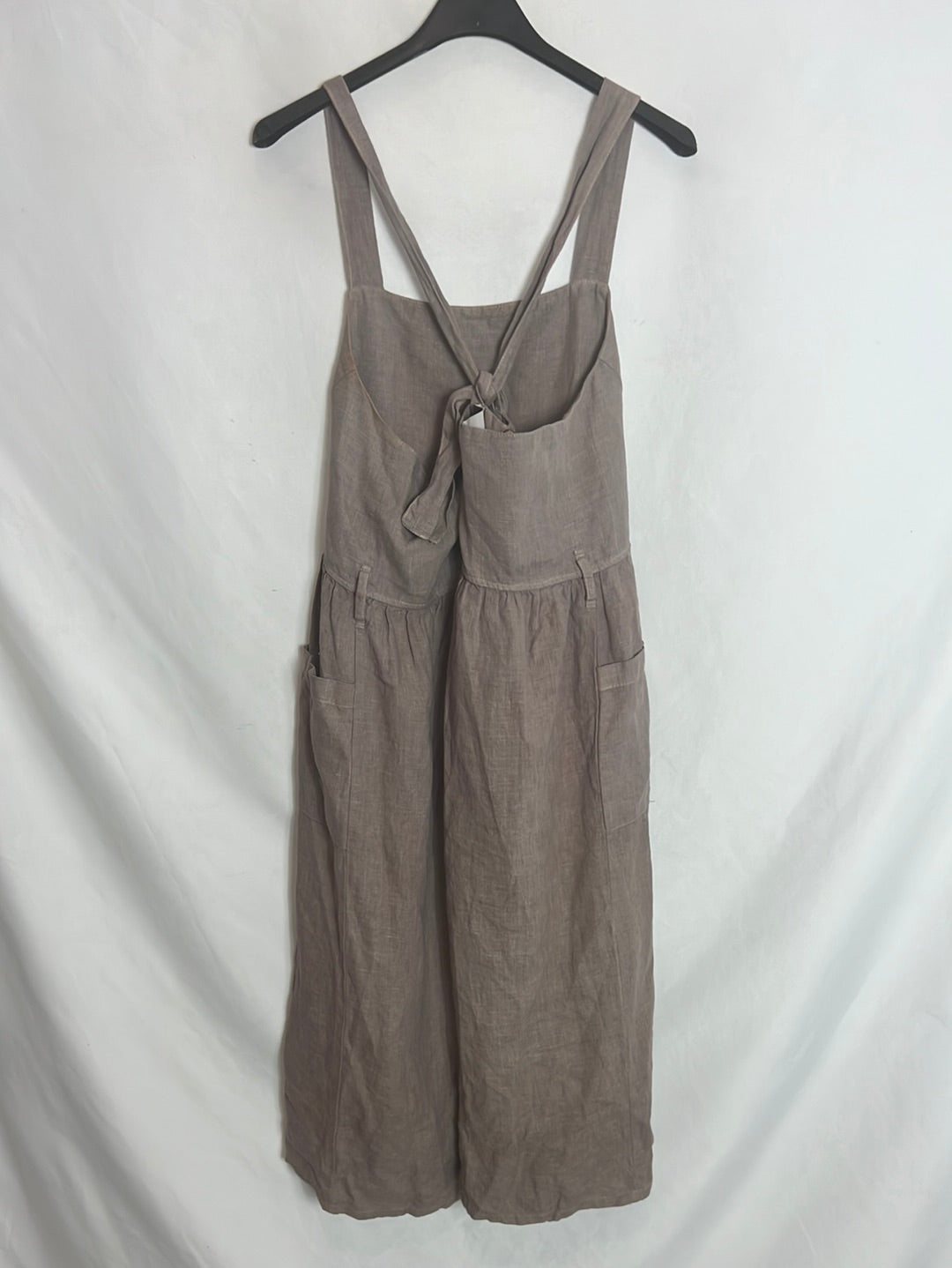 Vestido lino malva T.u(m)