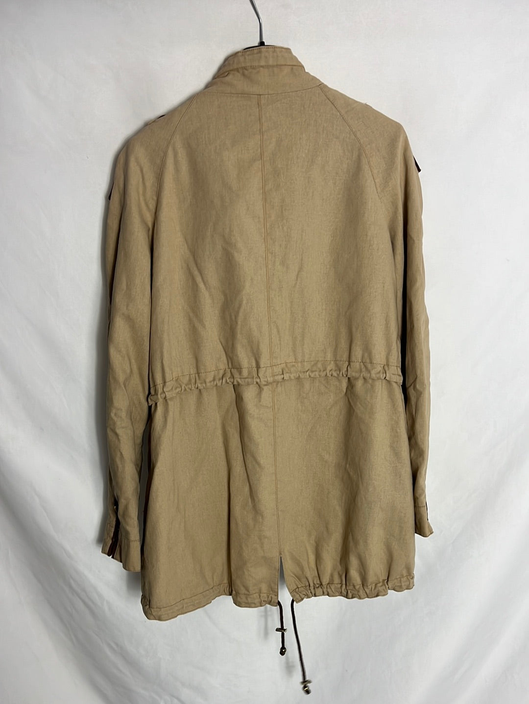 EASY WEAR. Chaqueta marrón cremalleras. T M