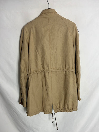 EASY WEAR. Chaqueta marrón cremalleras. T M