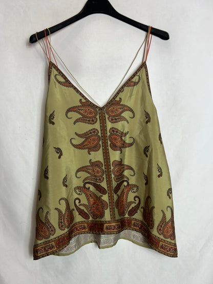 ZARA. Satin strappy top T.xs