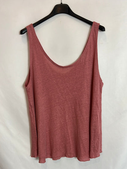 OTRAS. Top lino rosa palo. T M/L