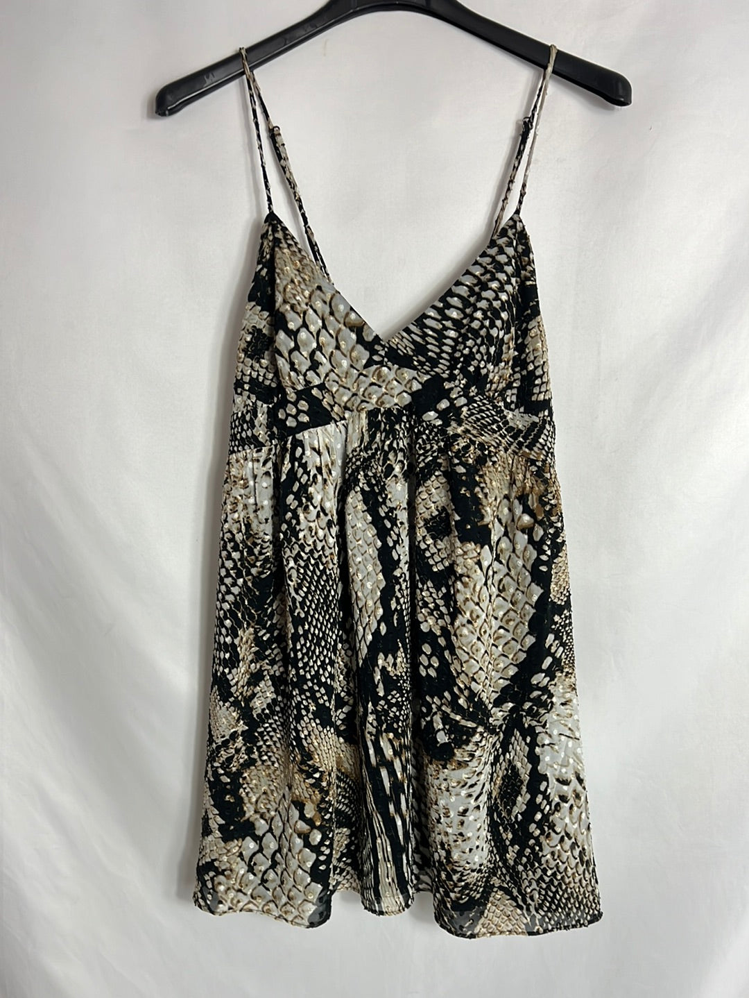 ZARA. Vestido corto animal print textura. T S