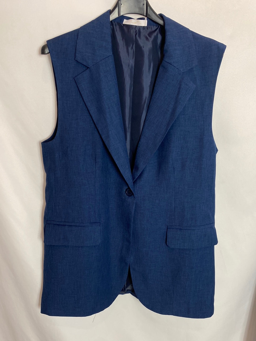 CARLOTA&CO. Total look chaleco y pantalón azul marino T.L