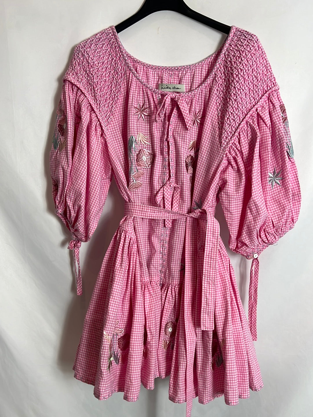 INNIKA CHOO. Pink gingham dress with puff sleeves. YOU (S/M) Hibuy market INNIKA CHOO. Pink gingham dress with puff sleeves. YOU (S/M) Hibuy market