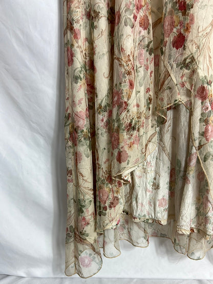 OTRAS. Vestido largo tul flores. T 1 (S)