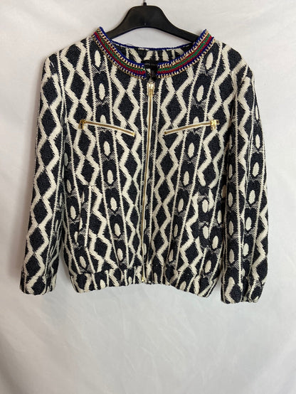 MANGO. Bomber negra étnica T.m