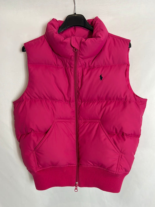 RALPH LAUREN. Plumas sin mangas rosa. T XL (S)