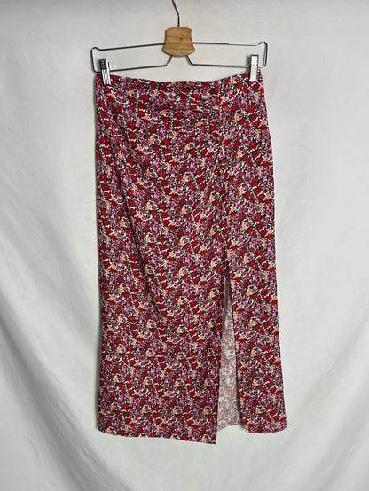 PRIMARK. Flower printed midi skirt. T.S.