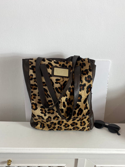 FOSCO. Bolso de hombro piel marrón