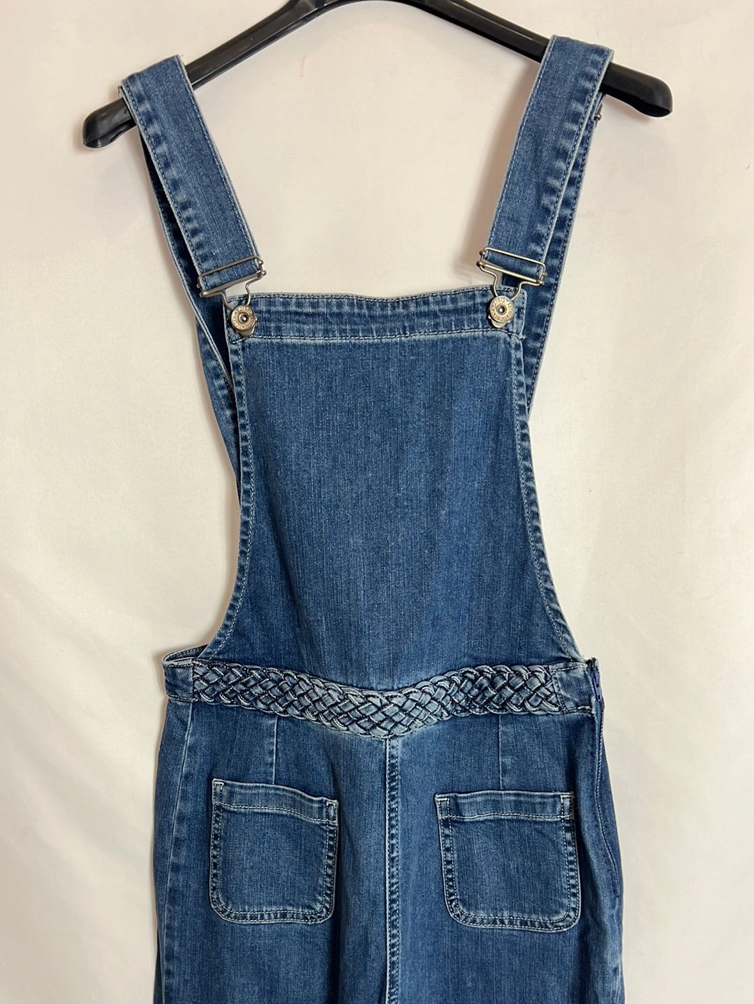 ZARA. Denim dungarees with waist detail. XS