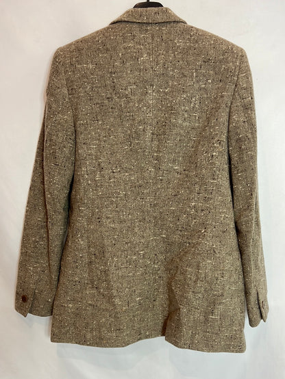 DOMINGUEZ BASICO. Vintage mottled brown wool blazer. Size 40