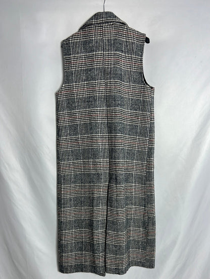 ZÚA. Chaleco largo pata de gallo. TU