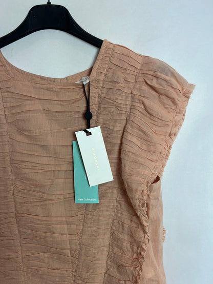 INTROPIA. Ruched pink top. Size 38