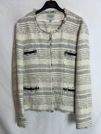 CORTEFIEL. Light-toned tweed jacket. XXL