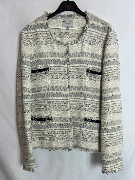 CORTEFIEL. Light-toned tweed jacket. XXL