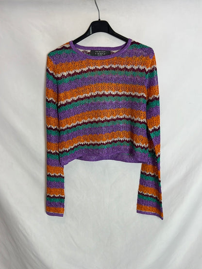 PRIMARK. Jersey calado colores. T S