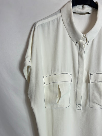 ZARA Long flowing blouse with pockets. Size XL