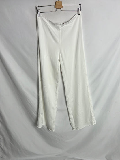 OTRAS. Pantalón blanco fluido. T M