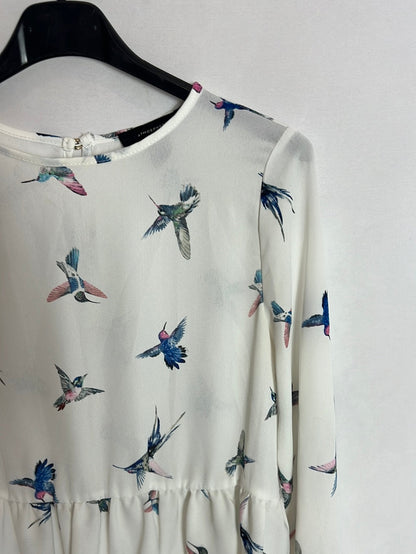 PRIMARK. White bird blouse. TS