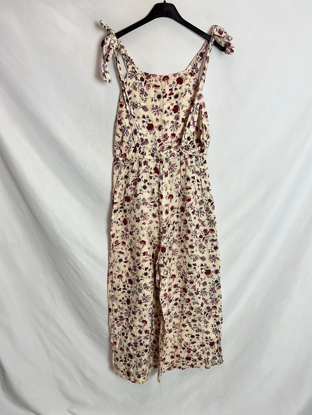 ZARA. Mono culotte beige textura estampado. T S