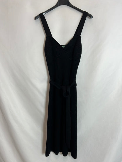 INTROPIA. Black wool dress with straps. Size XS